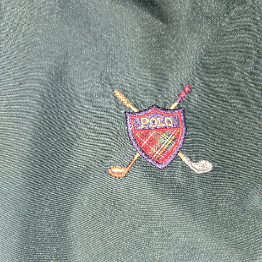 Vintage POLO GOLF RALPH LAUREN Green Pullover Windbreaker Jacket‎ Mens Size L